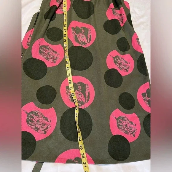 🛍️ TUCKER for Target Olive green and pink summer dress‎ size M. - Picture 13 of 13